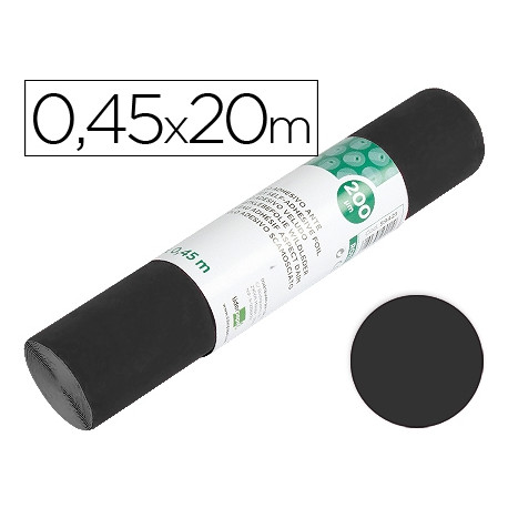 ROLLO ADHESIVO LIDERPAPEL UNICOLOR NEGRO MATE ROLLO DE 0,45 X 20 MT