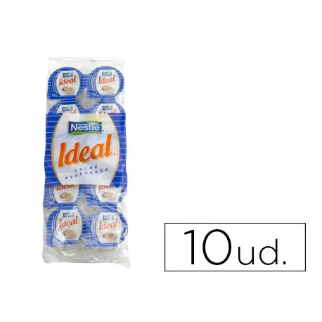 LECHE EVAPORADA IDEAL PORCIONES DE 7,5 GR ENVASE DE 10 UNIDADES