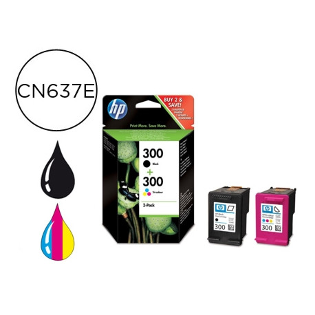 INK-JET HP N.300 NEGRO + TRICOLOR DESKJET PHOTOSMART ENVY PACK 2