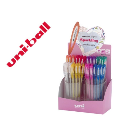 BOLIGRAFO UNI BALL UM-120 SIGNO 0,7 MM TINTA GEL CON PURPURINA