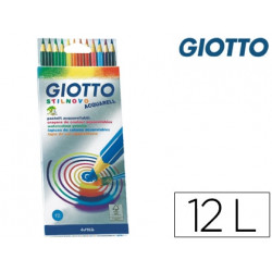 LAPICES DE COLORES GIOTTO STILNOVO ACUARELABLES CAJA DE 12 COLORES SURTIDOS