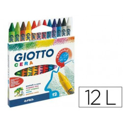 LAPICES CERA GIOTTO CAJA DE 12 COLORES SURTIDOS