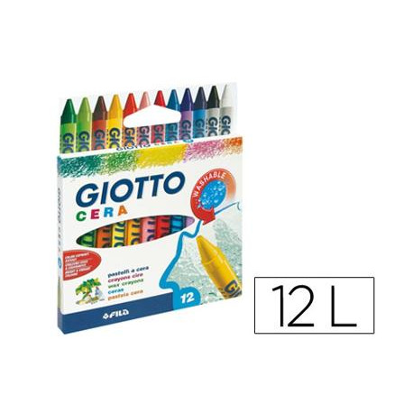 LAPICES CERA GIOTTO CAJA DE 12 COLORES SURTIDOS