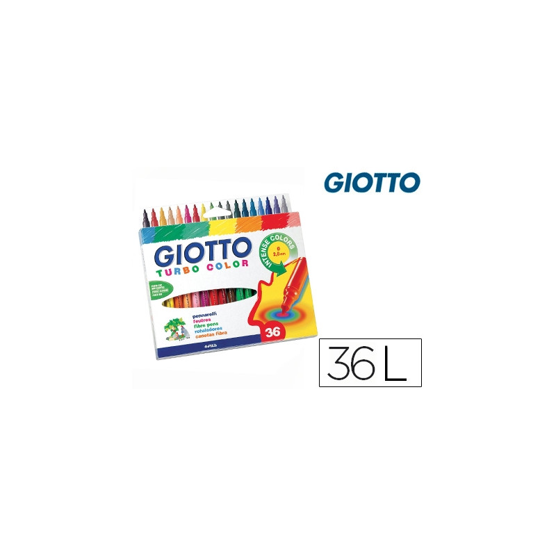 ROTULADOR GIOTTO TURBO COLOR CAJA DE 36 COLORES