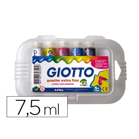 TEMPERA GIOTTO 7,5 ML ESTUCHE 5 COLORES SURTIDOS