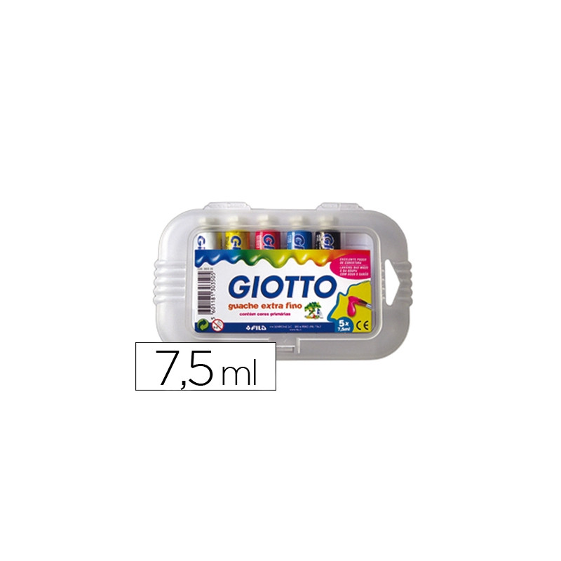 TEMPERA GIOTTO 7,5 ML ESTUCHE 5 COLORES SURTIDOS