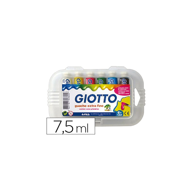 TEMPERA GIOTTO 7,5 ML ESTUCHE 6 COLORES SURTIDOS