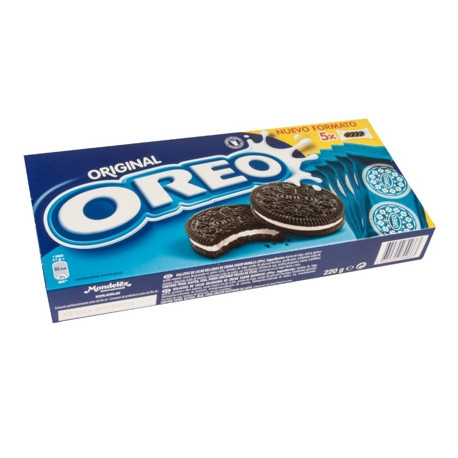 GALLETA OREO ORIGINAL CAJA DE 5 PAQUETES DE 4 UNIDADES 220 GR