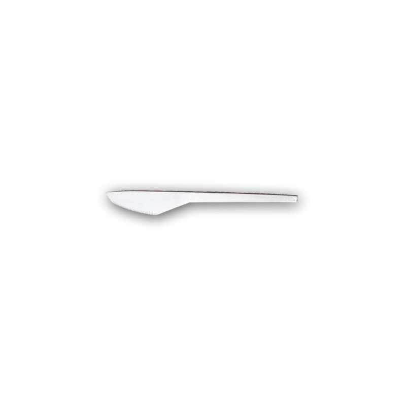 CUCHILLO DE PLASTICO BLANCO PAQUETE DE 100