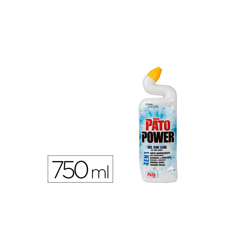 LIMPIADOR DE INODORO PATO FORMULA 4 EN UNO GEL CON LEJIA 750 ML