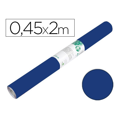 ROLLO ADHESIVO LIDERPAPEL UNICOLOR AZUL BRILLO ROLLO DE 0,45 X 2 MT