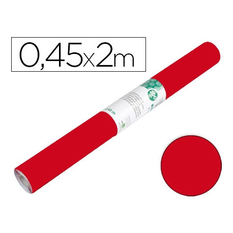 ROLLO ADHESIVO LIDERPAPEL UNICOLOR ROJO BRILLO ROLLO DE 0,45 X 2 MT