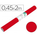 ROLLO ADHESIVO LIDERPAPEL UNICOLOR ROJO BRILLO ROLLO DE 0,45 X 2 MT