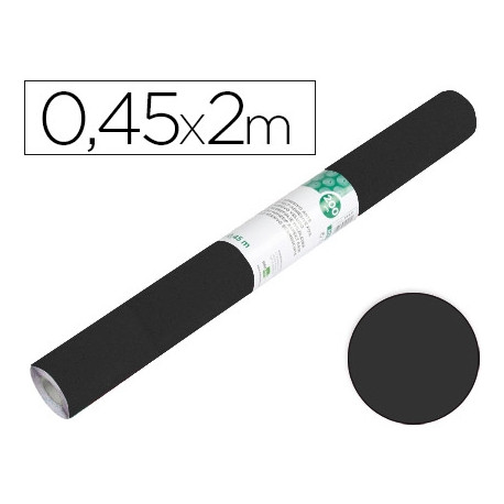 ROLLO ADHESIVO LIDERPAPEL UNICOLOR NEGRO MATE ROLLO DE 0,45 X 2 MT