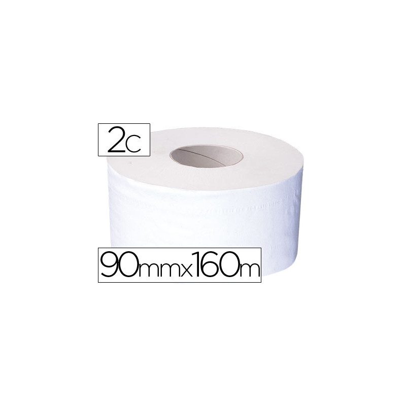 PAPEL HIGIENICO MINI JUMBO 2 CAPAS 160 MT PARA DISPENSADOR T2