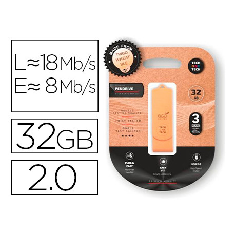 MEMORIA USB TECH ONE TECH ECOTECH BIODEGRADABLE 32 GB USB 2.0