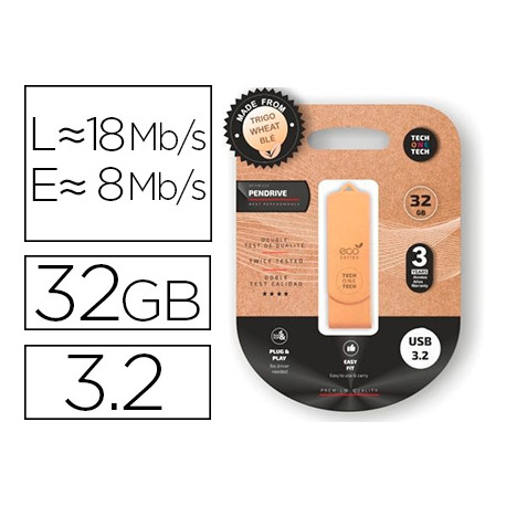 MEMORIA USB TECH ONE TECH ECOTECH BIODEGRADABLE 32 GB USB 3.2