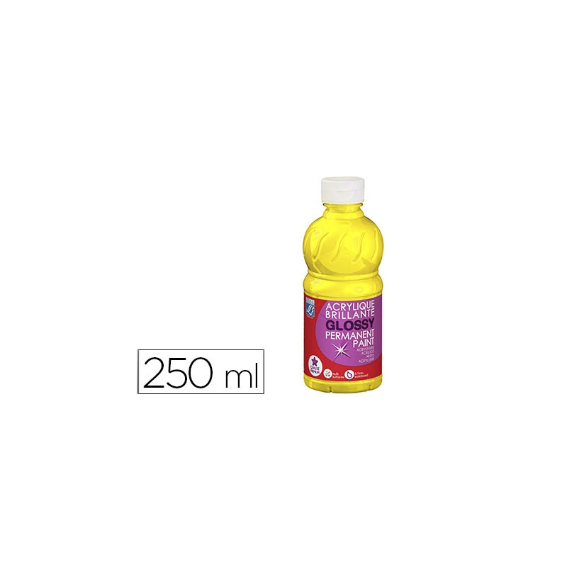 PINTURA ACRILICA L&B BRILLO AMARILLO PRIMARIO BOTE DE 250 ML