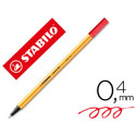 ROTULADOR STABILO PUNTA DE FIBRA POINT 88 ROJO NEON PUNTA FINA 0,4MM