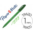 BOLIGRAFO PAPER MATE INKJOY 100 PUNTA MEDIA TRAZO 1 MM VERDE