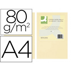 PAPEL COLOR Q-CONNECT DIN A4 80GR CREMA PAQUETE DE 500 HOJAS