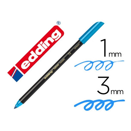 ROTULADOR EDDING PUNTA FIBRA 1200 AZUL METALIZADO N 73 PUNTA REDONDA 1-3 MM