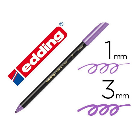 ROTULADOR EDDING PUNTA FIBRA 1200 VIOLETA METALIZADO N 78 PUNTA REDONDA 1-3 MM