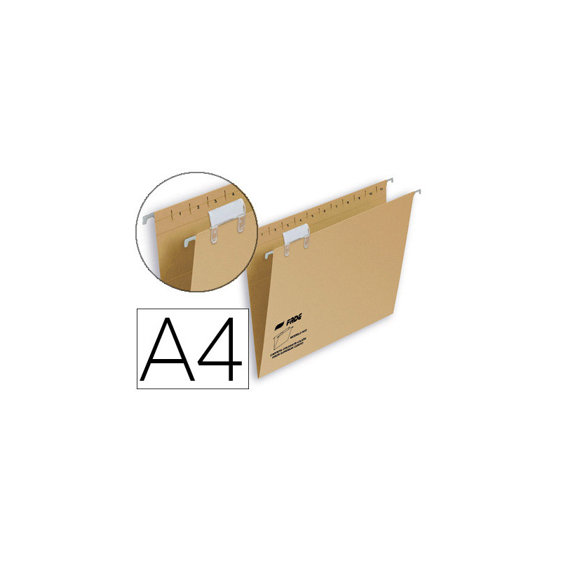 CARPETA COLGANTE FADE DIN A4 VISOR SUPERIOR KRAFT ECO