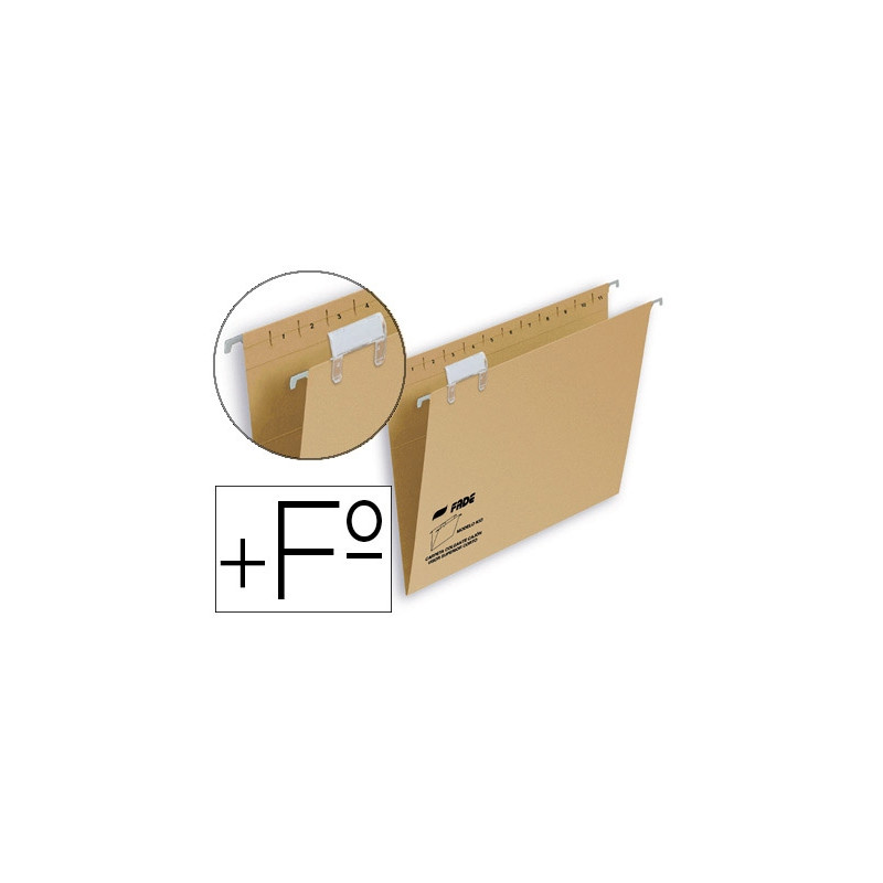 CARPETA COLGANTE FADE FOLIO PROLONGADO VISOR SUPERIOR KRAFT ECO