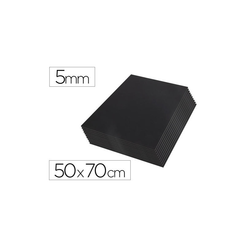 CARTON PLUMA LIDERPAPEL NEGRO DOBLE CARA 50X70 CM ESPESOR 5 MM