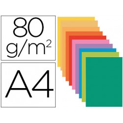 SUBCARPETA PAPEL EXACOMPTA DIN A4 COLORES SURTIDOS 80 GR