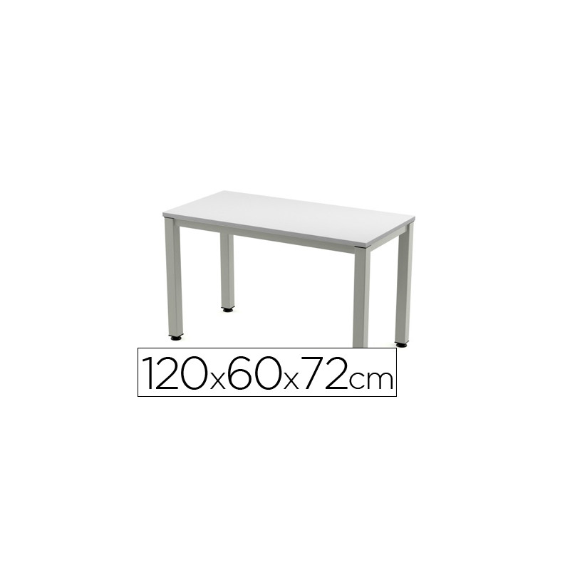 MESA DE OFICINA ROCADA EXECUTIVE 200AD02 ALUMINIO /GRIS 120X60 CM