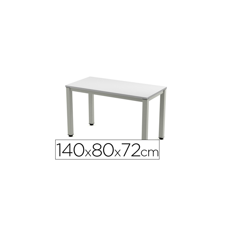 MESA DE OFICINA ROCADA EXECUTIVE 2001AD02 ALUMINIO /GRIS 140X80CM