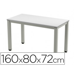 MESA DE OFICINA ROCADA EXECUTIVE 2002AD02 ALUMINIO /GRIS 160X80 CM