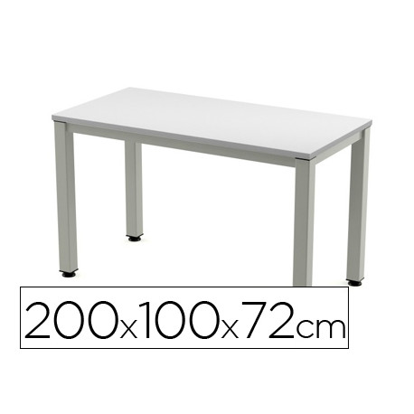 MESA DE OFICINA ROCADA EXECUTIVE 2005AD02 ALUMINIO /GRIS 200X100 CM