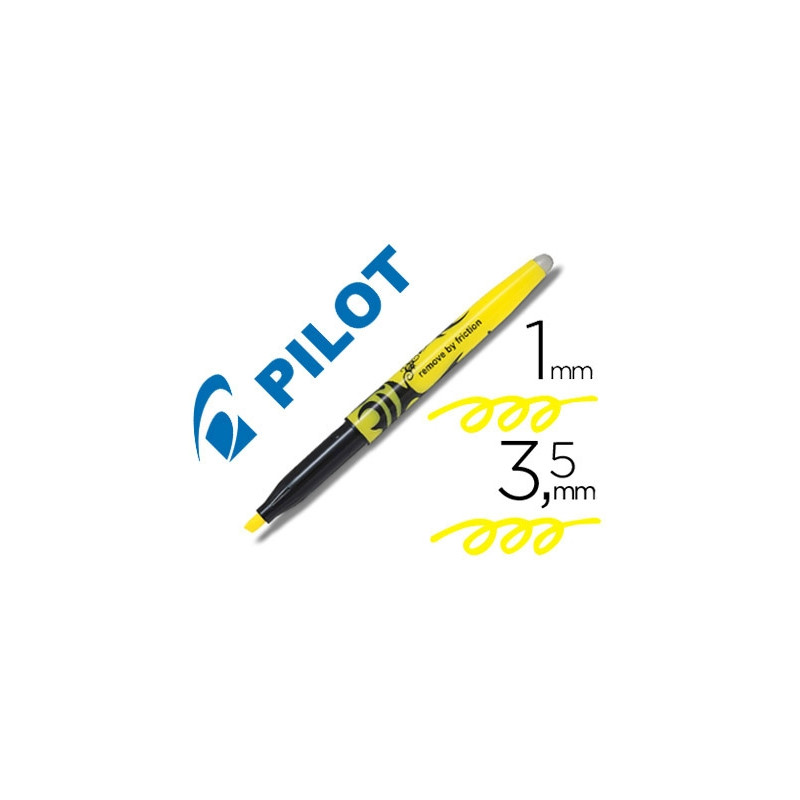 ROTULADOR PILOT FRIXION LIGHT FLUORESCENTE BORRABLE PUNTA DEFIBRA COLOR AMARILLO