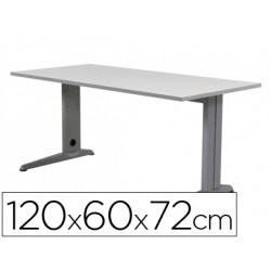 MESA DE OFICINA ROCADA METAL 2000AC02 ALUMINIO /GRIS 120X60 CM