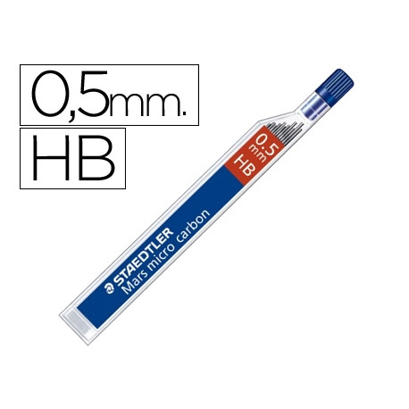 MINAS STAEDTLER MARS MICRO GRAFITO 0,5 MM HB TUBO CON 12 MINAS