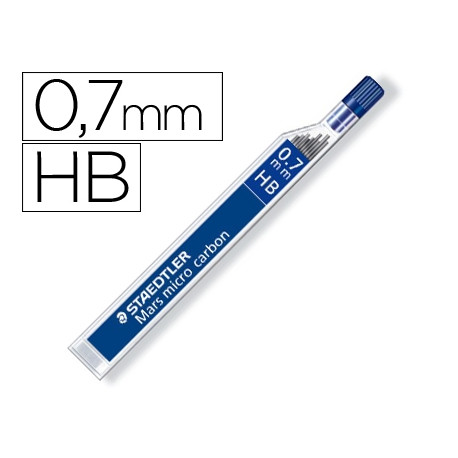 MINAS STAEDTLER MARS MICRO GRAFITO 0,7 MM HB TUBO CON 12 MINAS