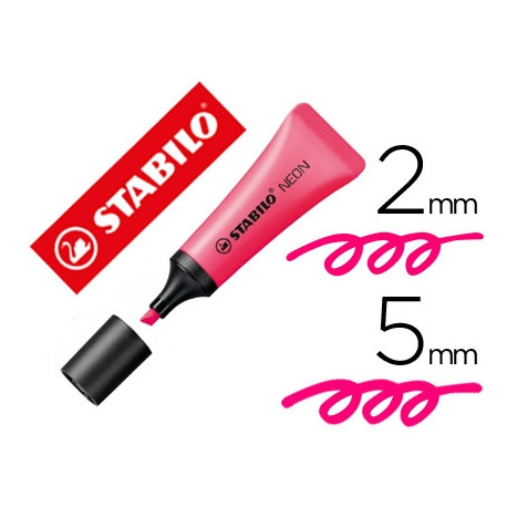 ROTULADOR STABILO FLUORESCENTE 72 ROSA NEON