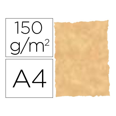 PAPEL PERGAMINO DIN A4 TROQUELADO 150 GR COLOR PARCHMENT OCRE