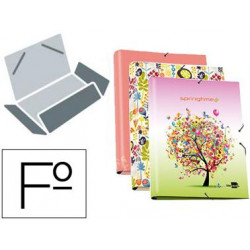 CARPETA LIDERPAPEL GOMAS SOLAPAS FOLIO TRES SOLAPAS FANTASIA SPRING TIME