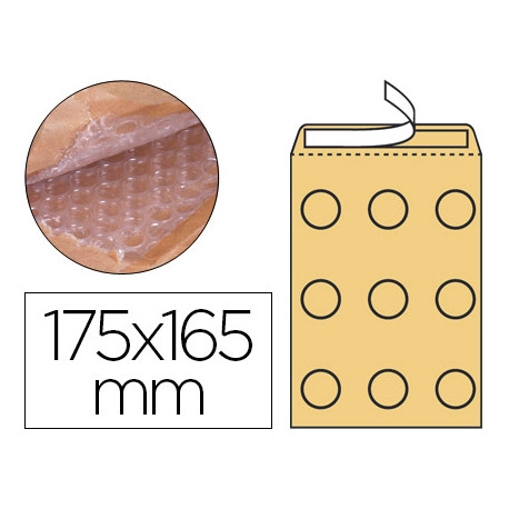 SOBRE BURBUJAS CREMA Q-CONNECT CD 175 X 165 MM CAJA DE 100