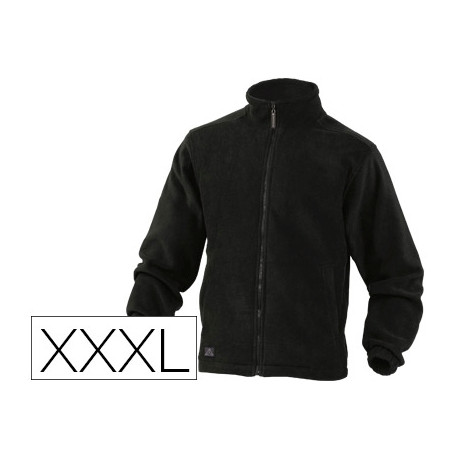 CHAQUETA DELTAPLUS POLAR CON CREMALLERA 2 BOLSILLOS COLOR NEGRO TALLA 3XL