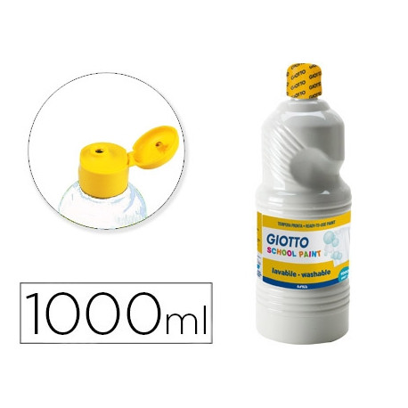 TEMPERA LIQUIDA GIOTTO ESCOLAR LAVABLE 1000 ML BLANCO