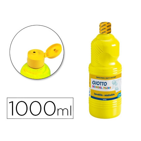 TEMPERA LIQUIDA GIOTTO ESCOLAR LAVABLE 1000 ML AMARILLO