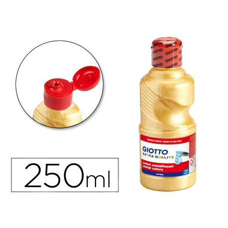 TEMPERA LIQUIDA GIOTTO ESCOLAR 250 ML METALIZADA ORO