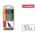 ROTULADOR STABILO ACUARELABLE PEN 68 ESTUCHE DE 10 UNIDADES COLORES SURTIDOS