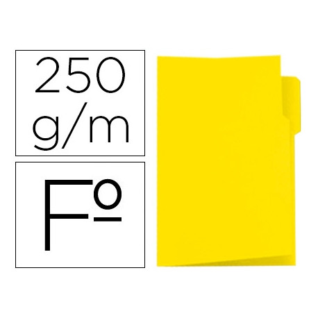 SUBCARPETA CARTULINA GIO FOLIO PESTA?A IZQUIERDA 250 G/M2 AMARILLO