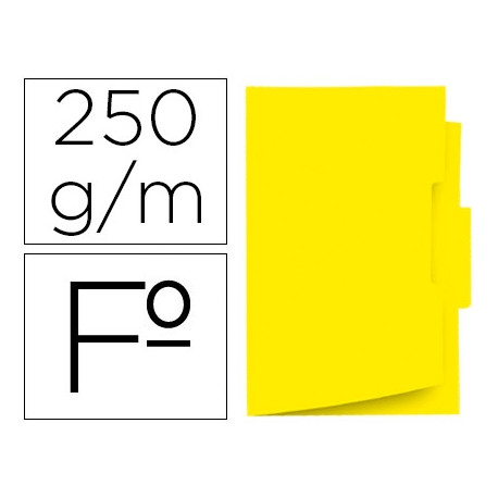 SUBCARPETA CARTULINA GIO FOLIO PESTA?A CENTRAL 250 G/M2 AMARILLO